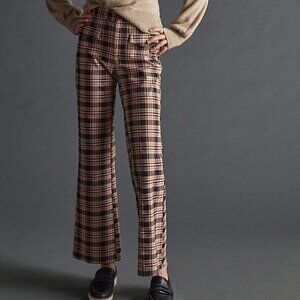 NWOT Maeve Flared Plaid Pants (Size 14)